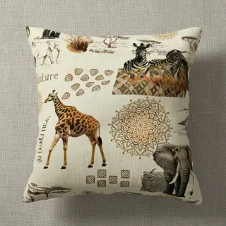 Țesătură decorativă premium Linenlook Wildlife Safari Trip digital print