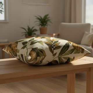 Țesătură decorativă premium Linenlook Botanic Bold Leaf digital print