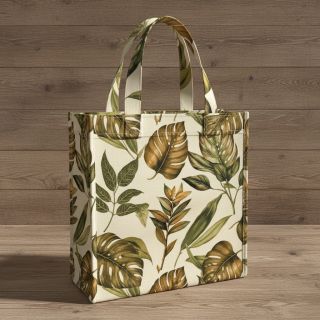Țesătură decorativă premium Linenlook Botanic Bold Leaf digital print