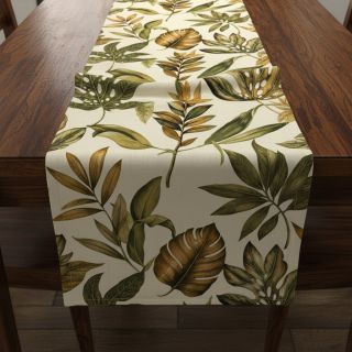 Țesătură decorativă premium Linenlook Botanic Bold Leaf digital print