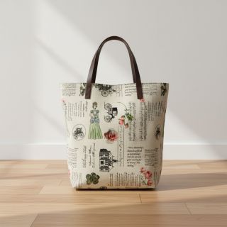 Țesătură decorativă premium Linenlook Regal Newspaper digital print