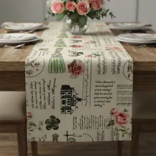 Țesătură decorativă premium Linenlook Regal Newspaper digital print