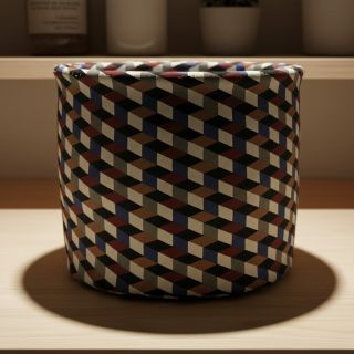 Țesătură decorativă Linenlook premium Cube Illusion Art