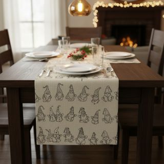 Țesătură decorativă Linenlook premium Tomte Jolly Line