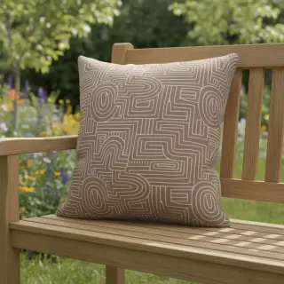 Țesătură decorativă Linenlook premium Curve Maze Line