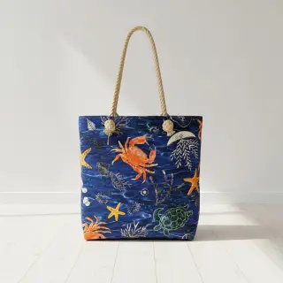 Țesătură decorativă teflonată Teflon SEA LIFE ANIMALS