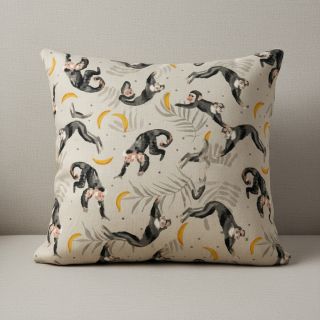 Țesătură decorativă Linenlook Monkey Bananas