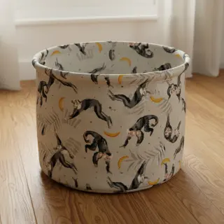 Țesătură decorativă Linenlook Monkey Bananas