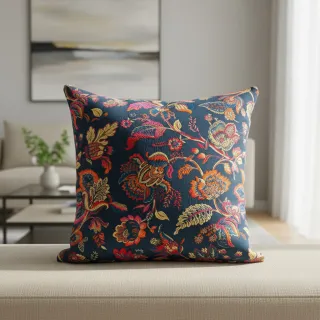 Țesătură decorativă jacquard Inaya bleu