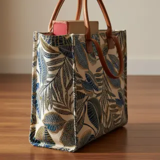 Țesătură decorativă jacquard Cacao allover bleu