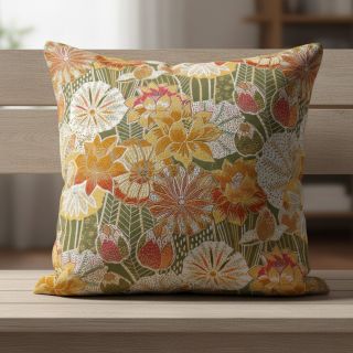 Țesătură decorativă jacquard Opium allover kaki