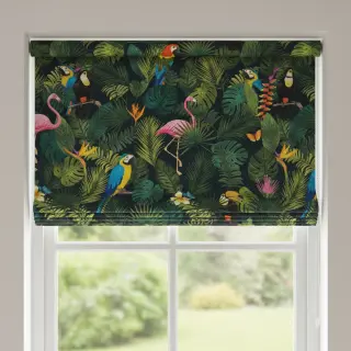 Țesătură decorativă premium Tropical jungle bird digital print
