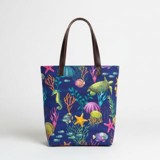 Țesătură decorativă premium Underwater sea life digital print