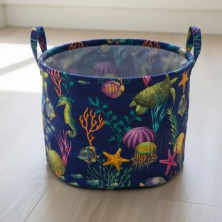 Țesătură decorativă premium Underwater sea life digital print