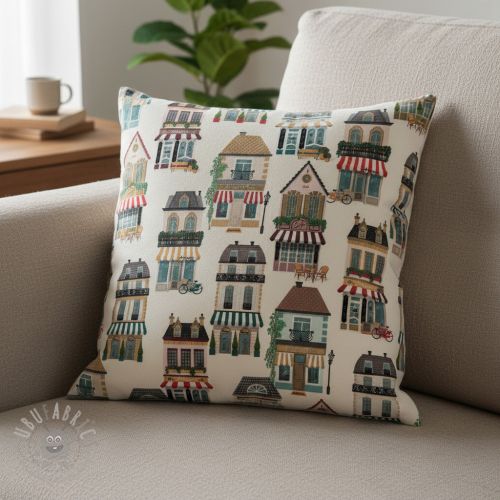 Țesătură decorativă premium Shop Boutique City digital print