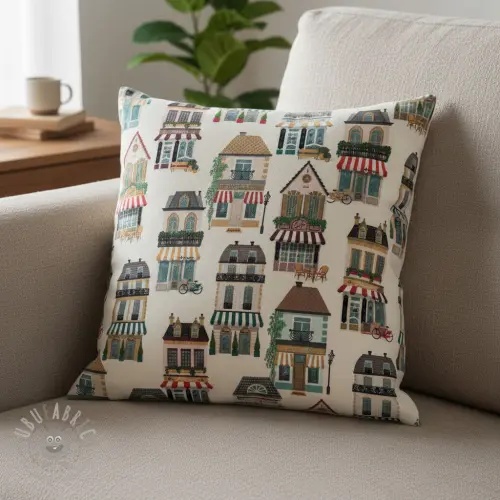 Țesătură decorativă premium Shop Boutique City digital print