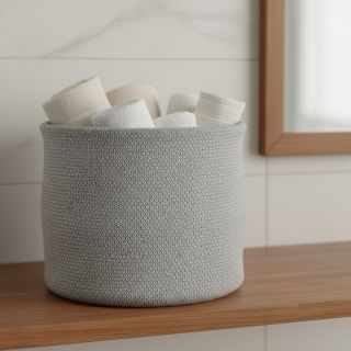 Țesătură decorativă DOBBY Coloured Dot grey