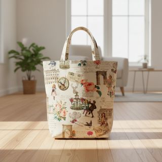 Țesătură decorativă premium Linenlook Poetry Romantic Scene digital print