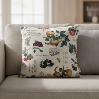 Țesătură decorativă premium Linenlook Redfruit Jam Recipe digital print