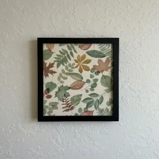 Țesătură decorativă premium Linenlook Coloured Leaf Mix digital print