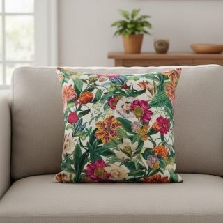 Țesătură decorativă premium Linenlook Flashy Floral Party digital print
