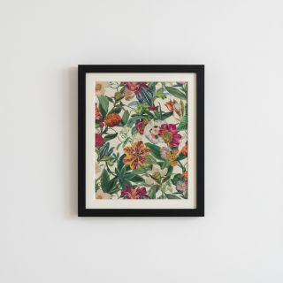 Țesătură decorativă premium Linenlook Flashy Floral Party digital print