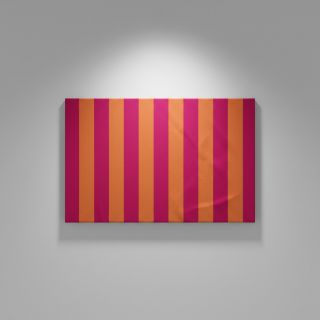 Țesătură decorativă premium Joyful Basic Stripe pink digital print