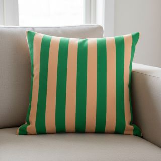 Țesătură decorativă premium Joyful Basic Stripe green digital print