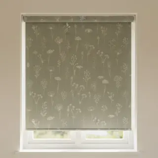 Țesătură decorativă Linenlook Fine Fragile Flower old green