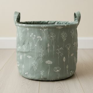 Țesătură decorativă Linenlook Fine Fragile Flower old green