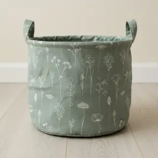 Țesătură decorativă Linenlook Fine Fragile Flower old green