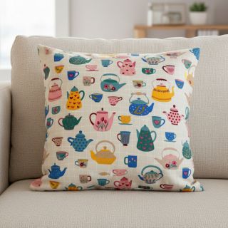 Țesătură decorativă premium Happy Teapot Party