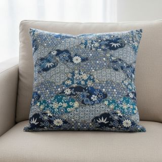Țesătură decorativă jacquard Nuage allover bleu