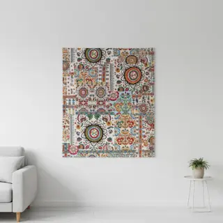 Țesătură decorativă jacquard Ethnic multico