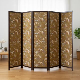 Țesătură decorativă jacquard Grues or