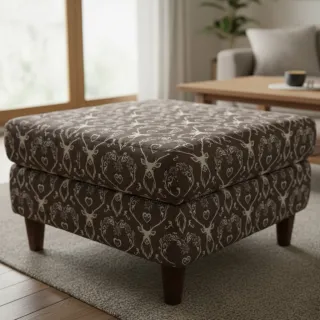 Țesătură decorativă jacquard DOUBLE FACE Landhaus Deer Heart taupe