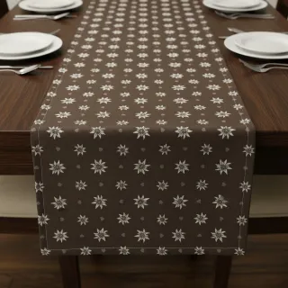 Țesătură decorativă jacquard DOUBLE FACE Landhaus Edelweiss taupe