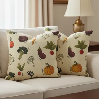Țesătură decorativă Veggie Harvest Garden digital print