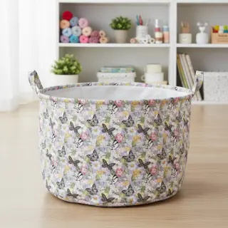 Țesătură decorativă Genoveva butterfly lila digital print