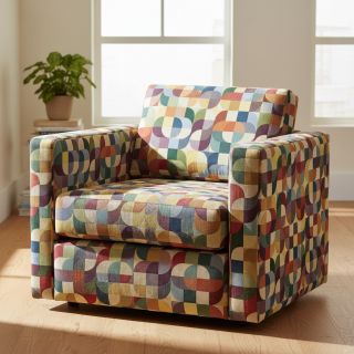 Țesătură decorativă GOBELIN Graphic retro shapes