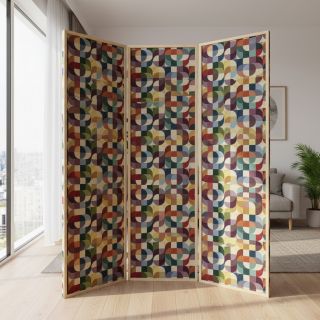 Țesătură decorativă GOBELIN Graphic retro shapes