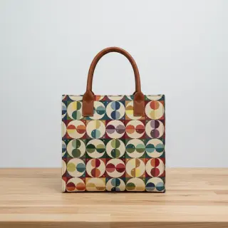 Țesătură decorativă GOBELIN PREMIUM Graphic square circle