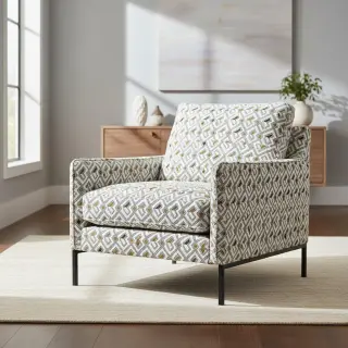 Țesătură decorativă jacquard Pagne allover jaune