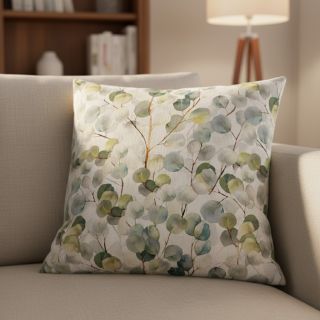 Țesătură decorativă Linenlook Eucalyptus boho leaf digital print