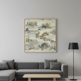 Țesătură decorativă Winter landscape digital print