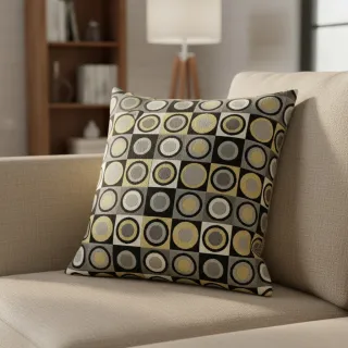 Țesătură decorativă jacquard Round circle luxury