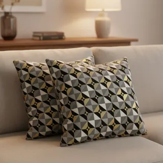 Țesătură decorativă  jacquard Diamond cube luxury