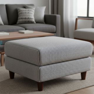 Țesătură decorativă DOBBY Colored stripe navy blue