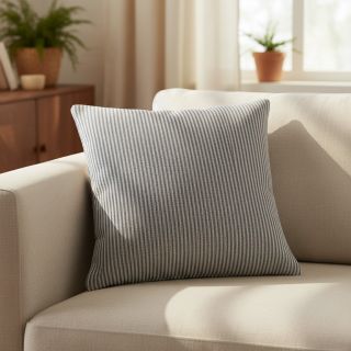 Țesătură decorativă DOBBY Colored stripe navy blue