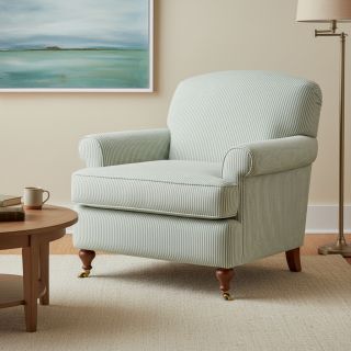 Țesătură decorativă DOBBY Colored stripe soft green